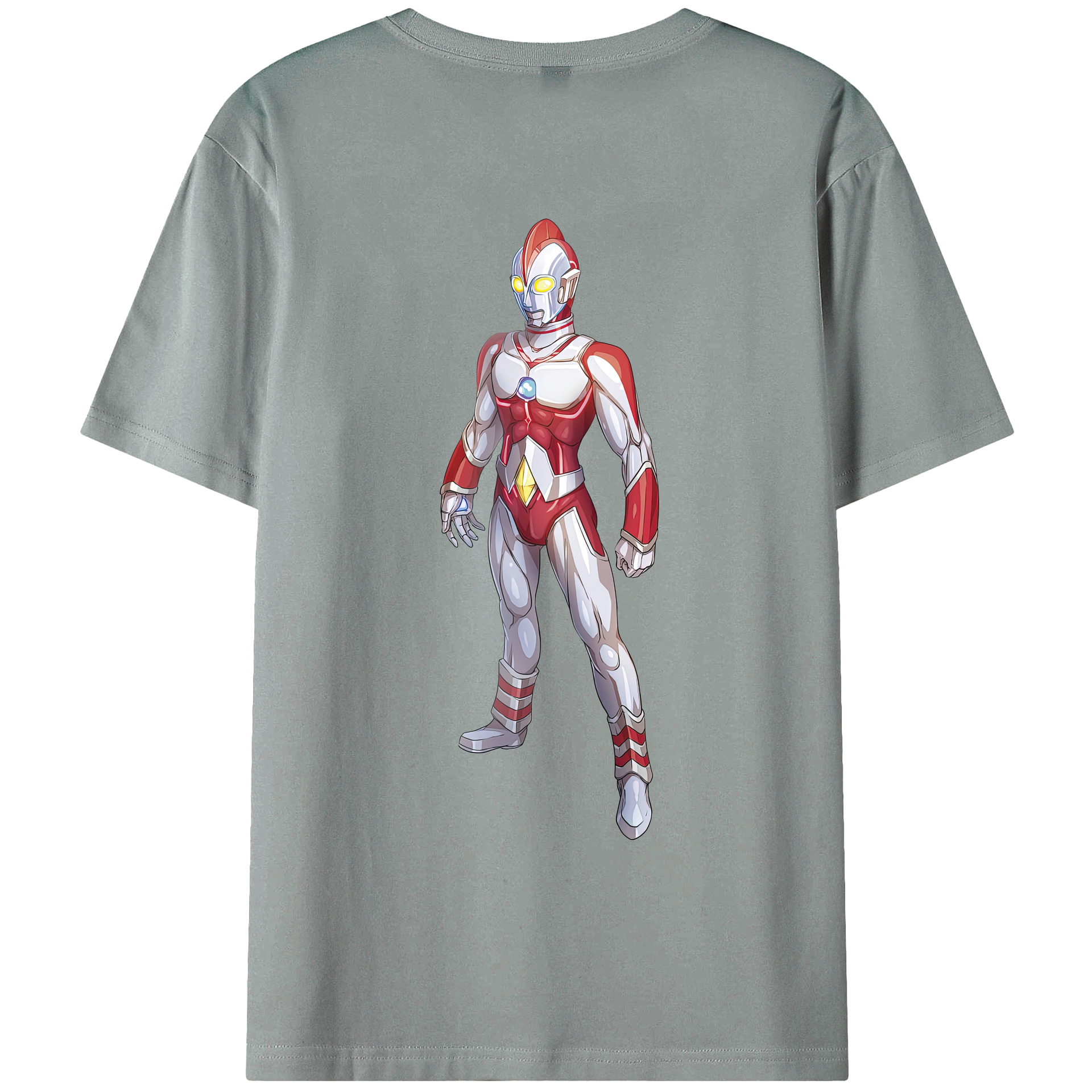 （画像用） ウルトラマン Ultraman 綿100％ メンズ半袖Tシャツ（バックプリント） 通気性